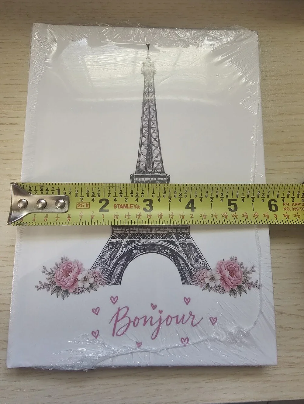 Bonjour Eiffel Tower Hardcover Lined Notebook Journal